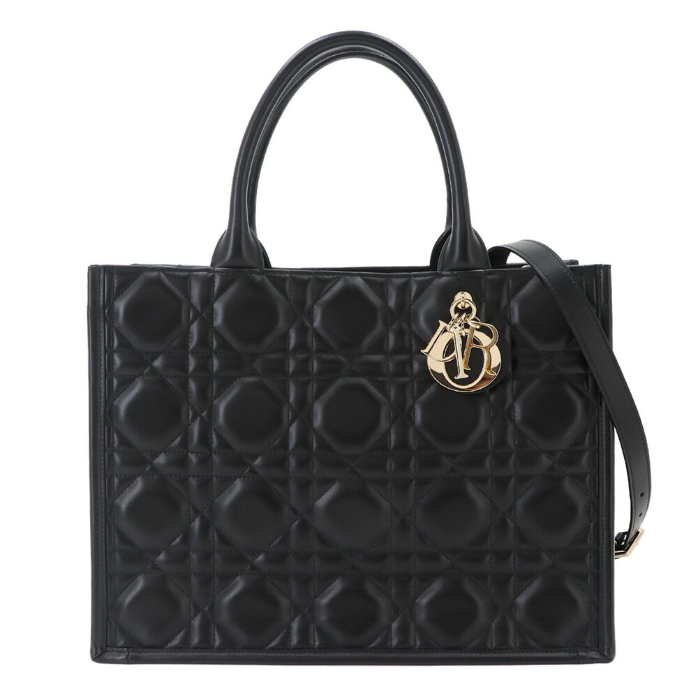 Christian Dior Book Tote Bag Medium - Macro Cannage 2-way Shoulder Handbag Le...
